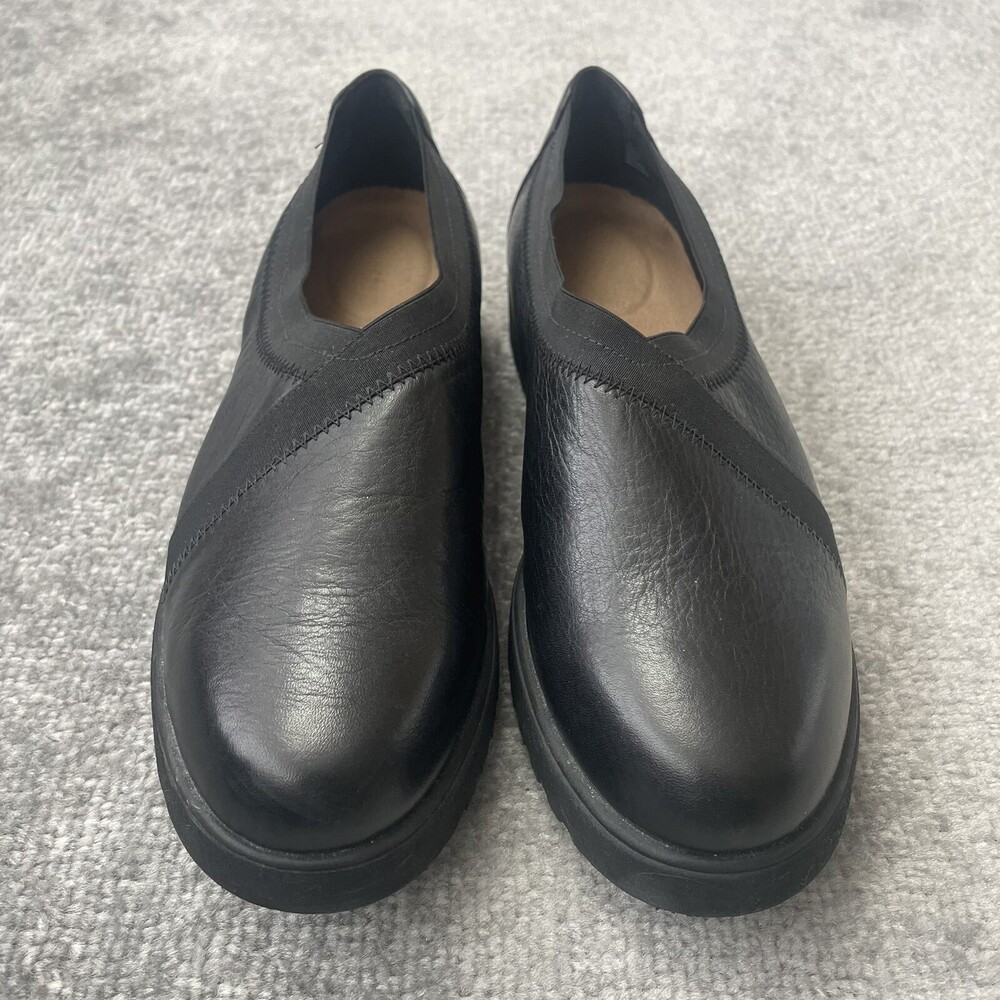 Clarks Shoes Womens Size 9 Black Leather Bellevue Cedar Lightweight Foam Bottom - Picture 2 of 11